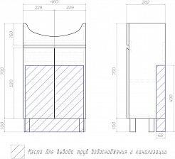 Vigo Тумба под раковину Wing 500-2-0 белая – фотография-9